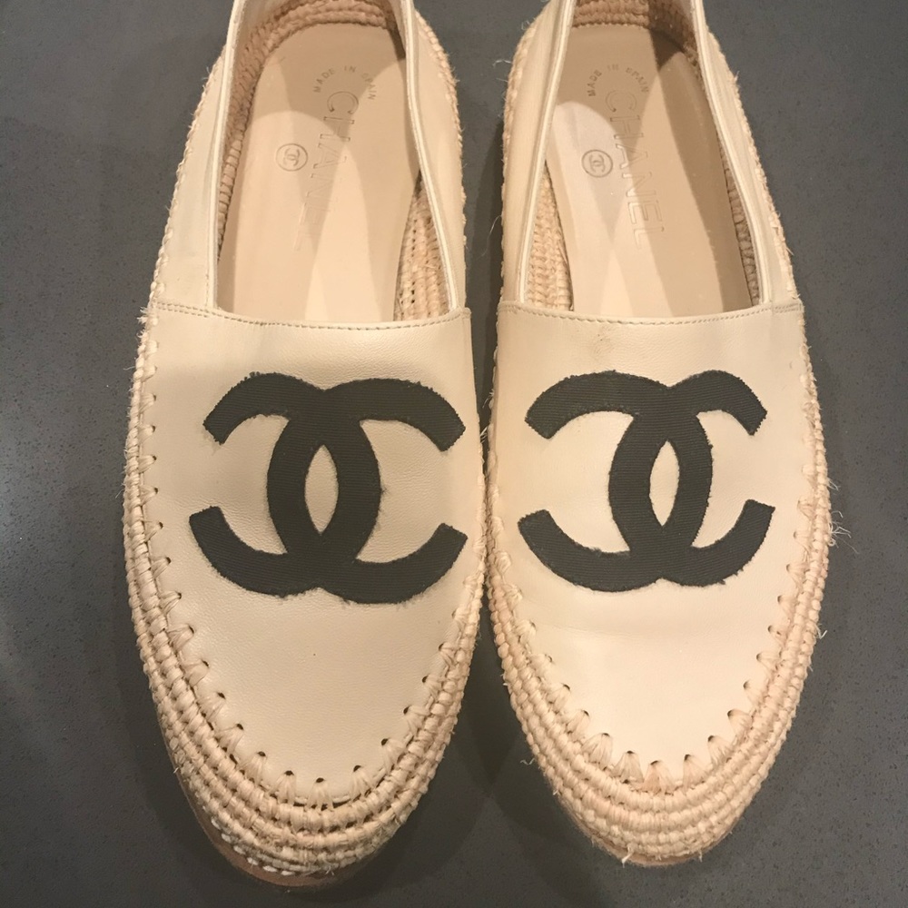 Chanel grosgrain espadrilles